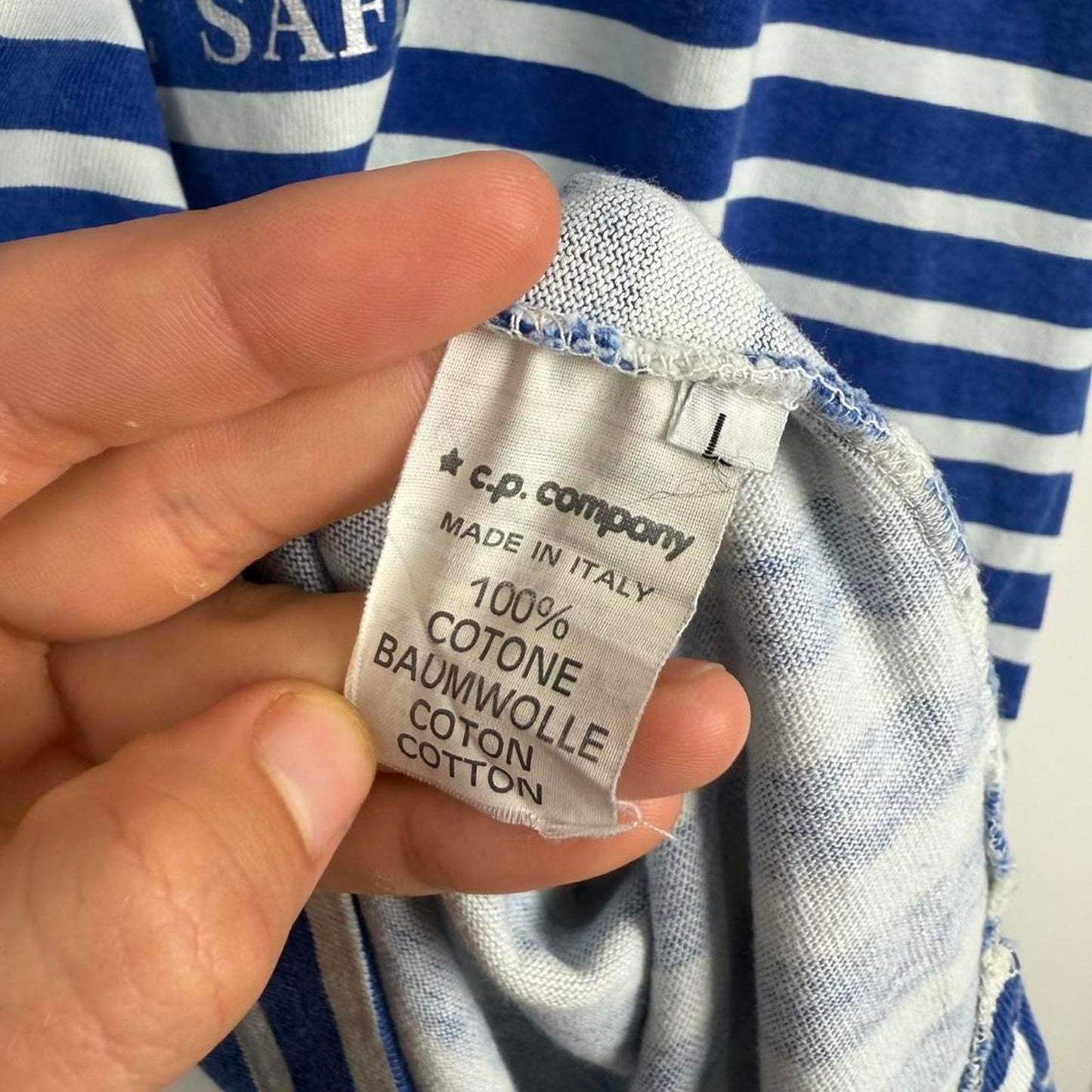 80s Stone Island Striped Life Saver T-shirt (L)