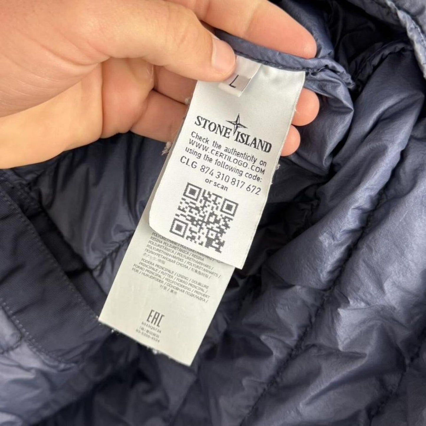 Stone Island Micro Yarn Down Overshirt Jacket (L)