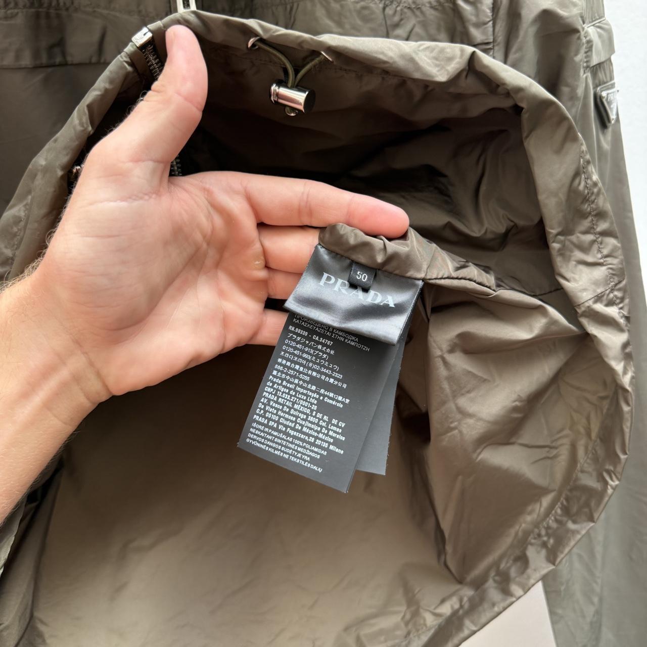 Prada Nylon Shell Jacket in Khaki Green (L)