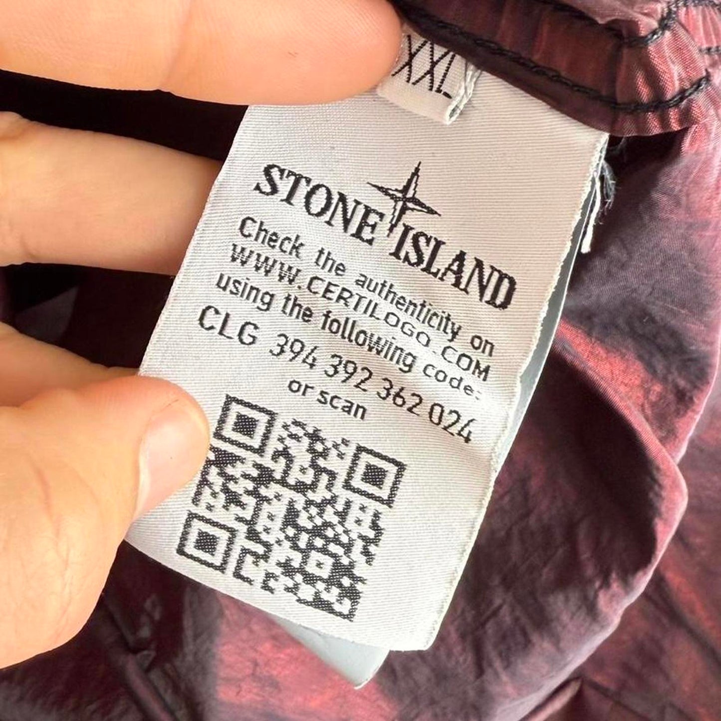 Stone Island Weft Jacket Pearlescent Burgundy (XXL)