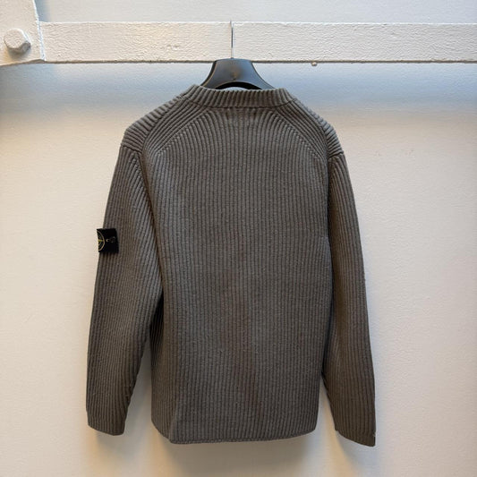 Vintage Stone Island Ribbed Wool Knit Jumper (M)