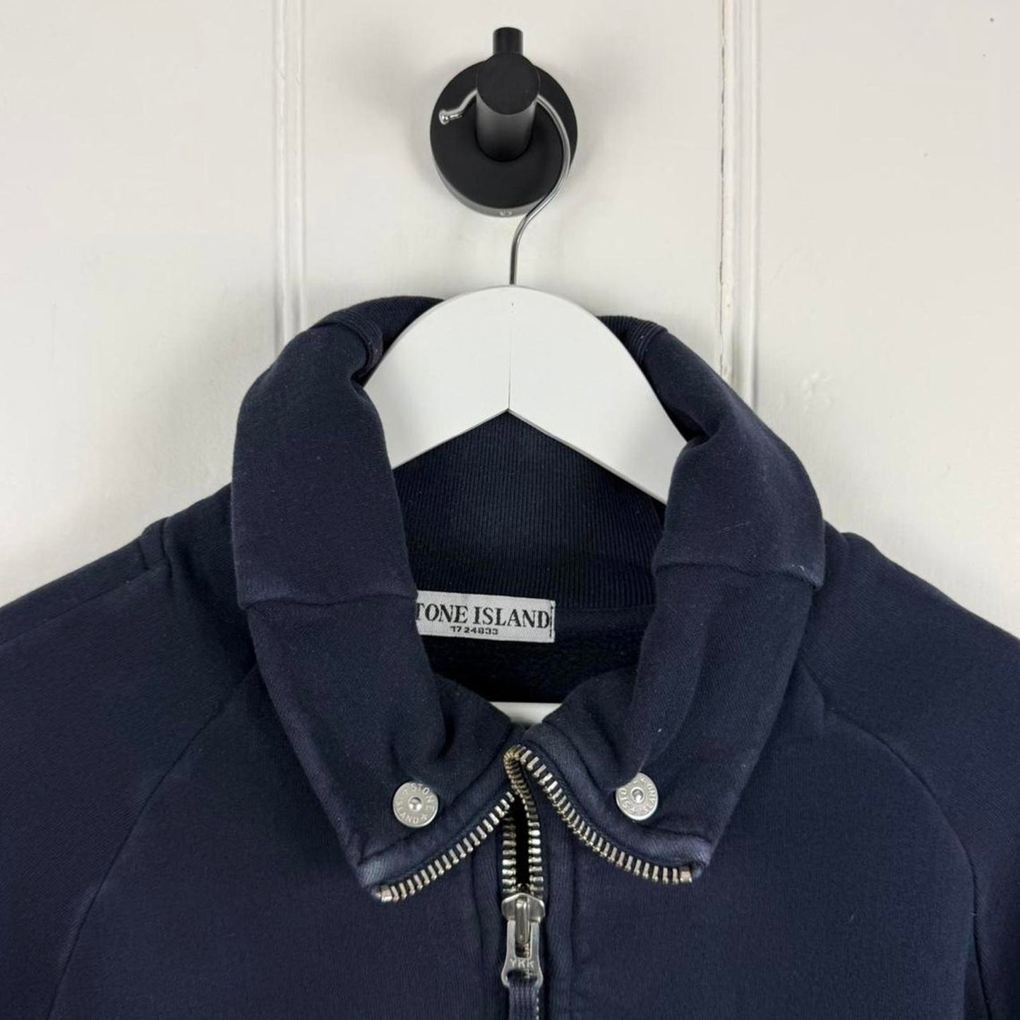 Stone Island Zip-Up Sweatshirt Navy (XXL)