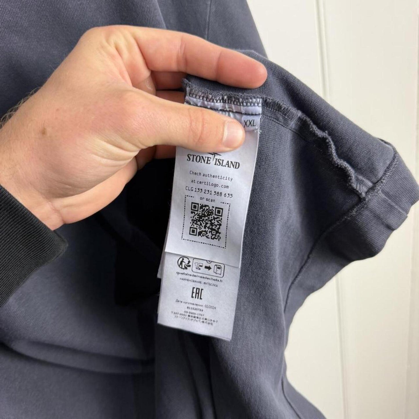 Stone Island Marina Reflective Logo T-Shirt (XXL)