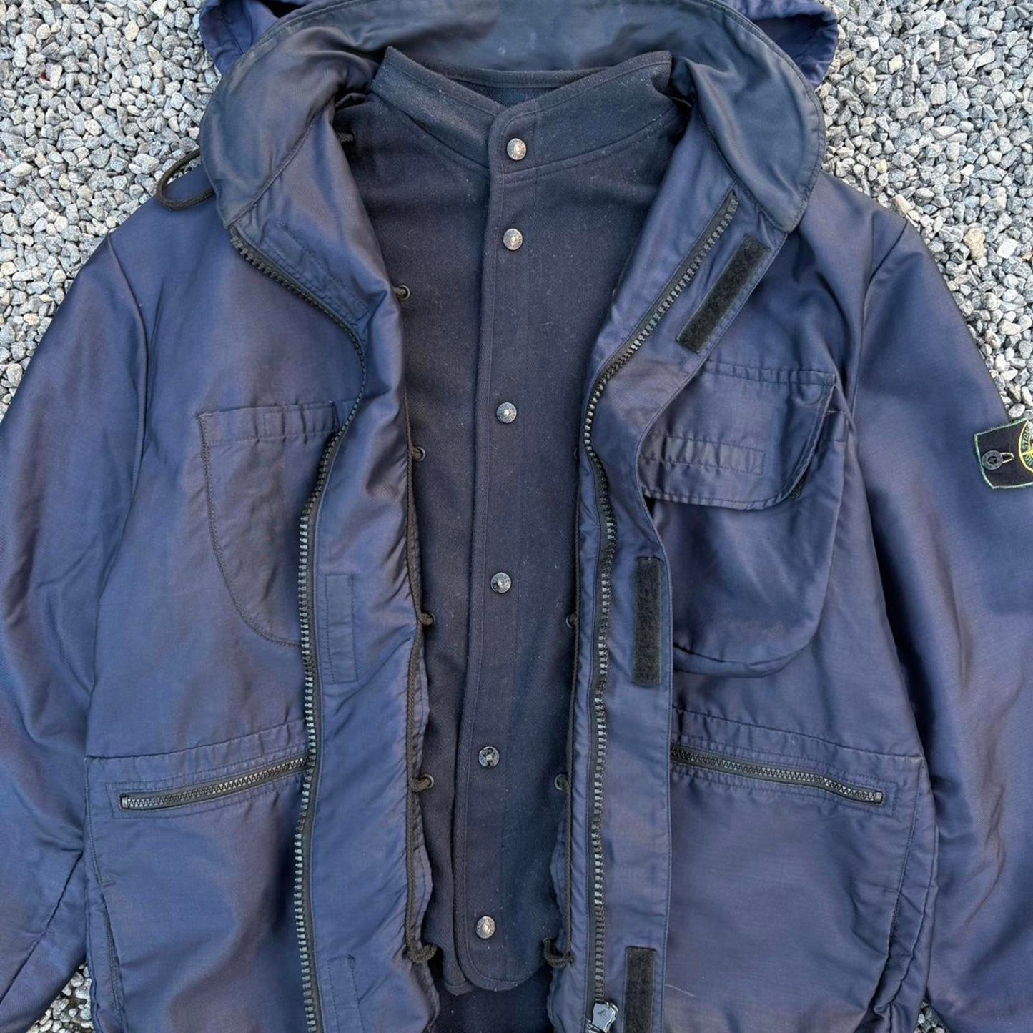 1995 Stone Island Formula Steel Dutch Rope Jacket in Navy (L)