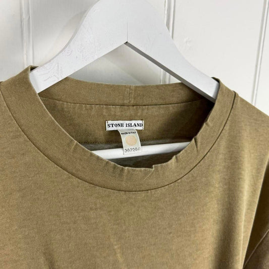 Stone Island Logo T-Shirt Khaki (XL)