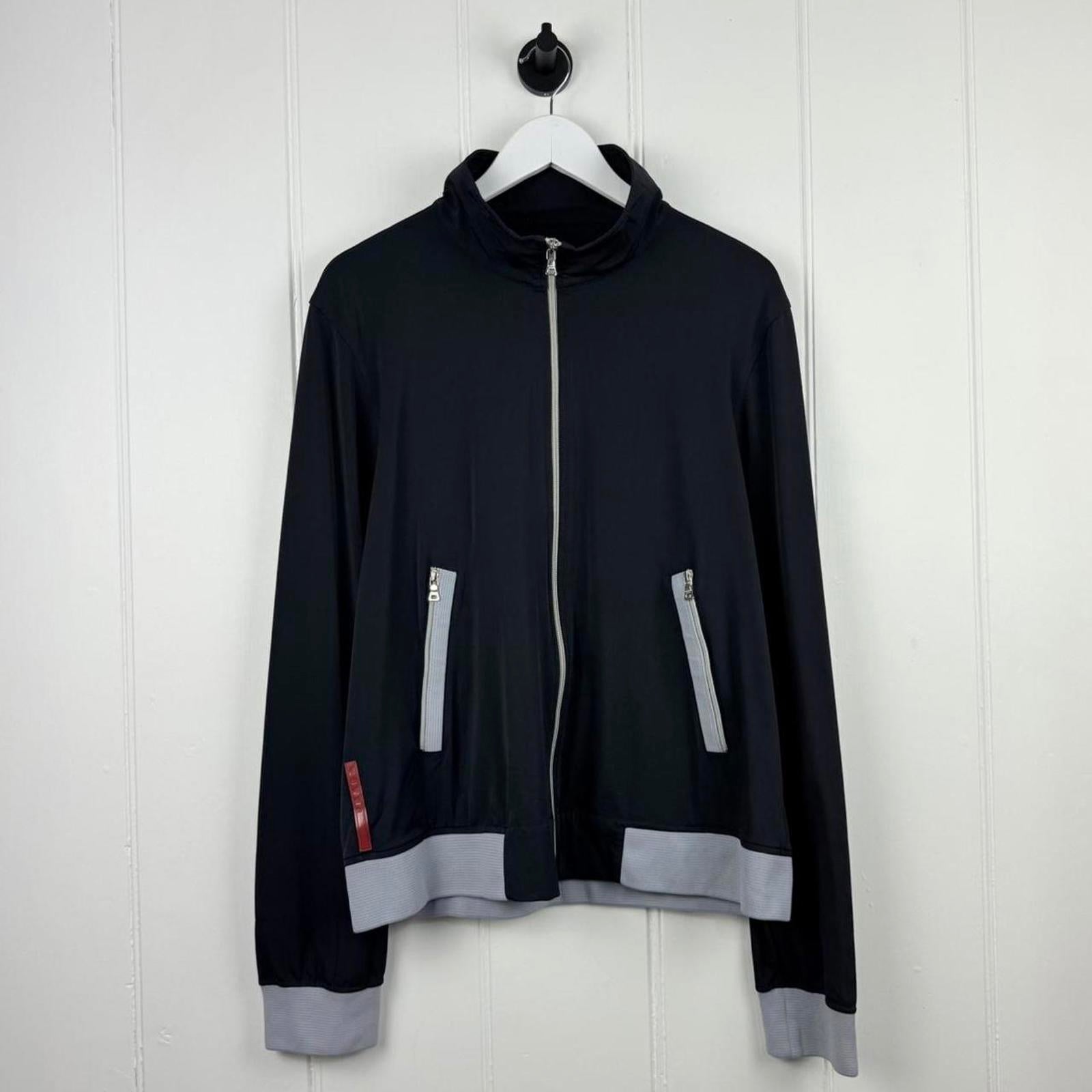 Prada Sport Track Jacket – Navy / Light Grey (XL) – fordgarmz
