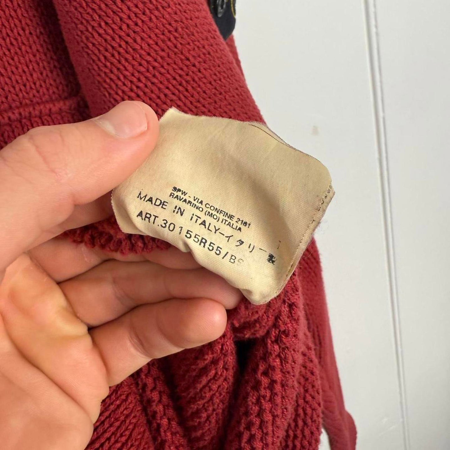 Stone Island Knit Zip Cardigan Red (M)