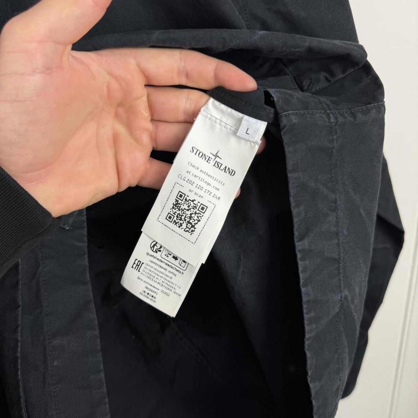 Stone Island Ghost Piece Oventile Jacket Black (L)