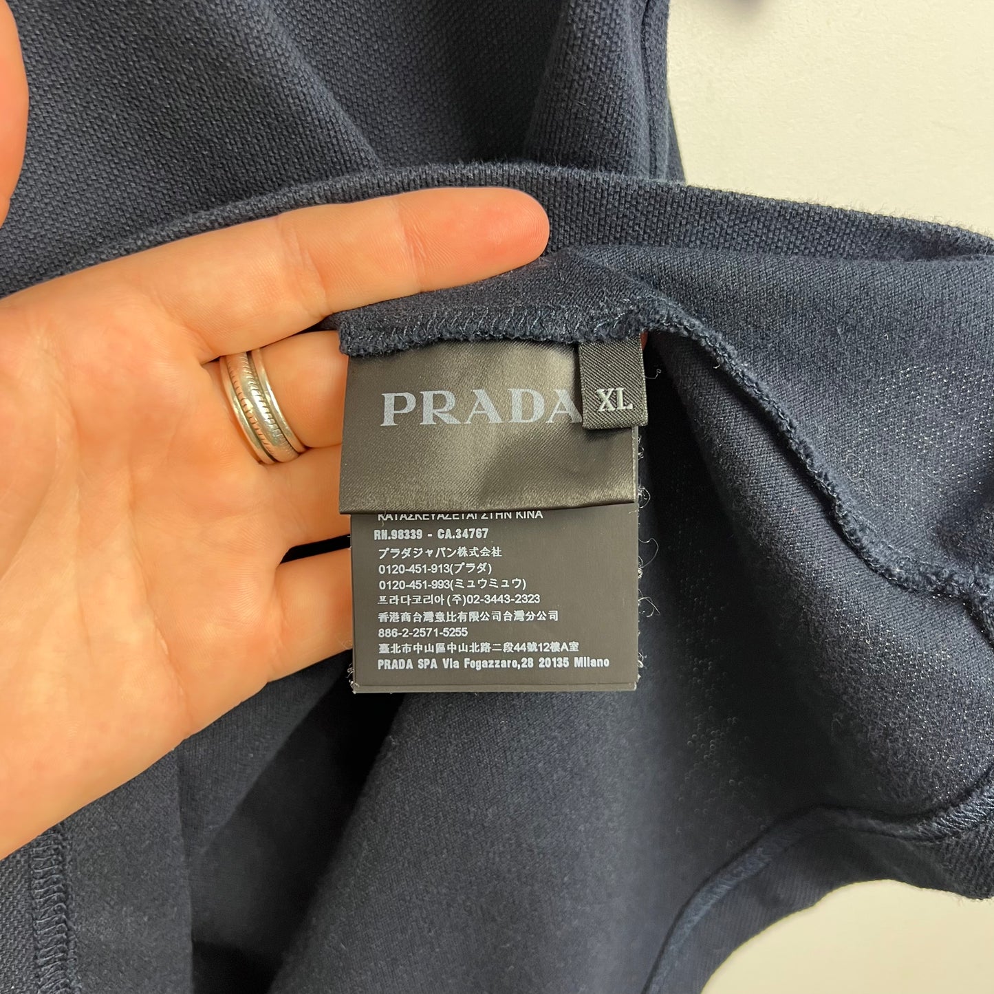 Prada Sport Logo Polo Shirt (L)