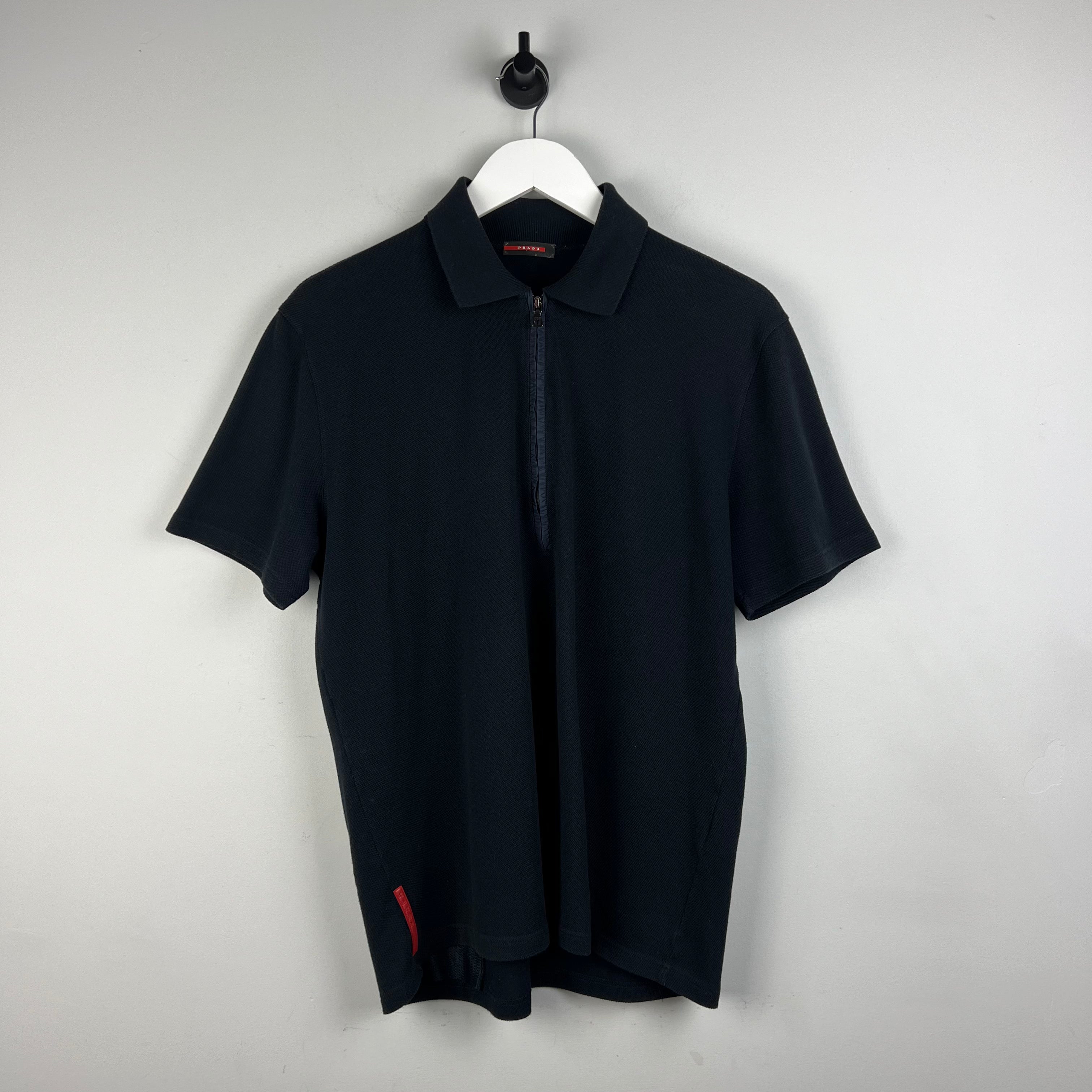 Prada Sport Zip Polo Shirt (M) – fordgarmz Prada Sport Zip Polo Shirt (M) – fordgarmz