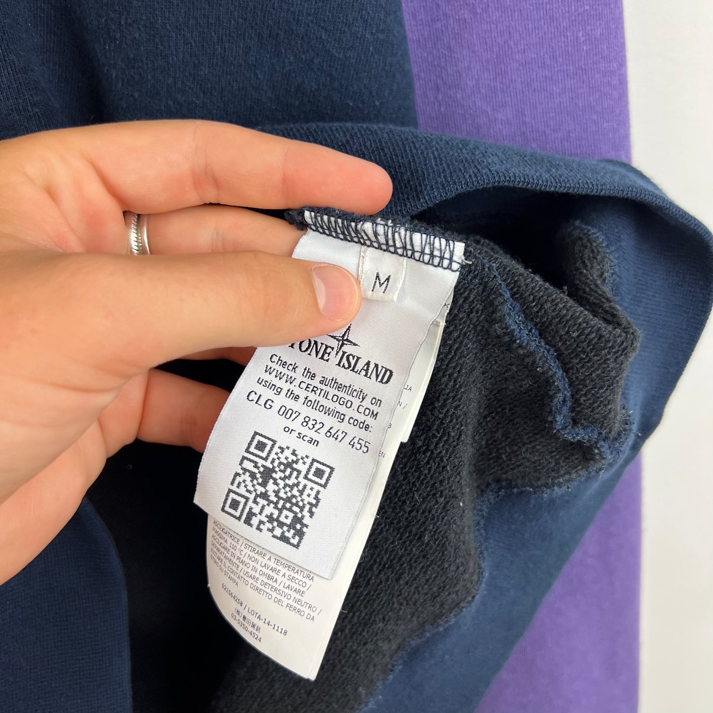 Stone Island Reflective Logo Sweater (M)