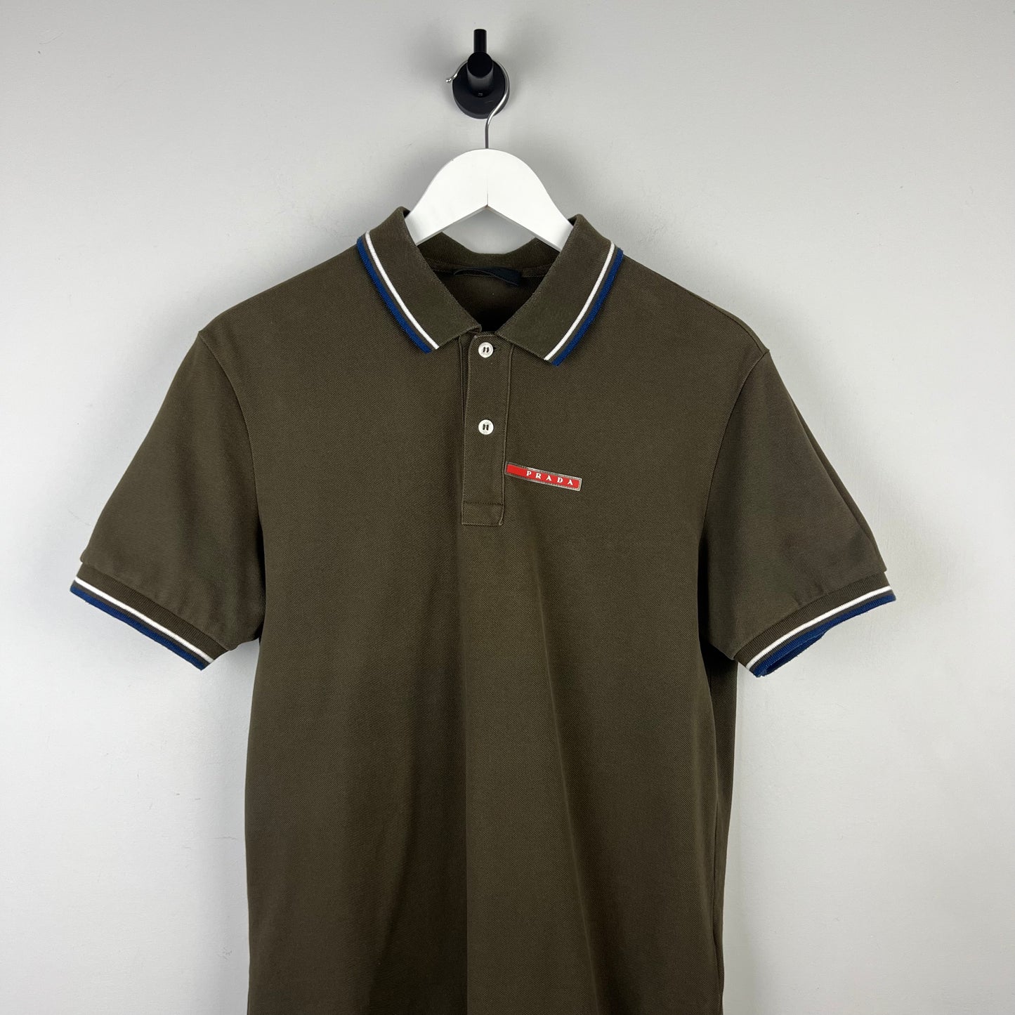 Prada Red Tab Polo Shirt (L)