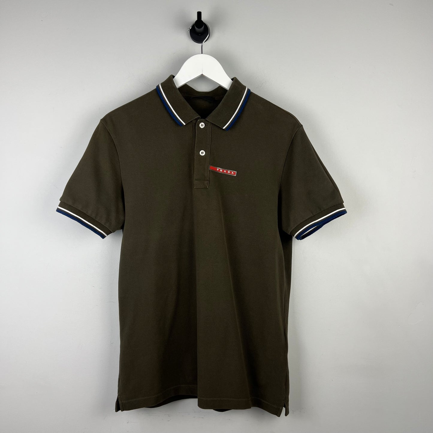Prada Red Tab Polo Shirt (L)