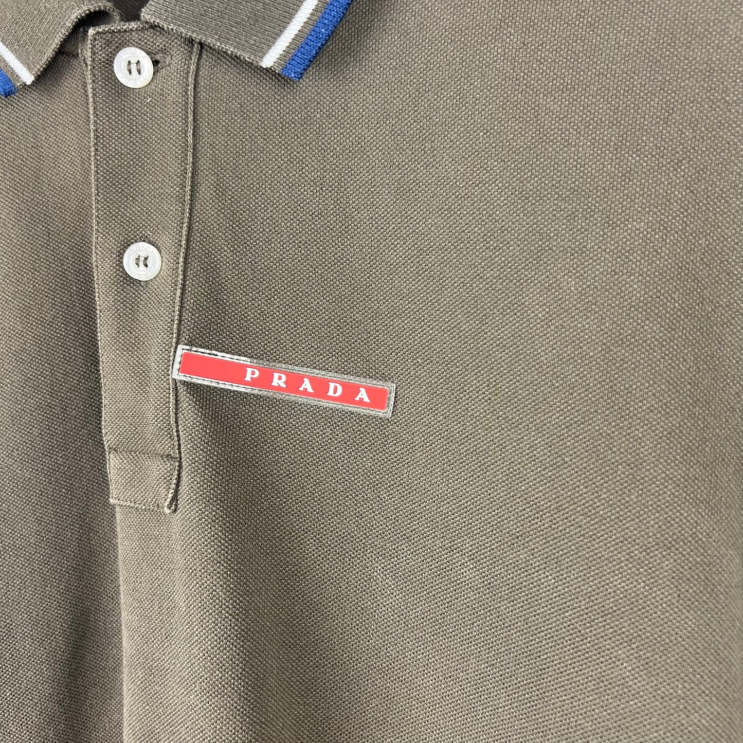 Prada Red Tab Polo Shirt (L)