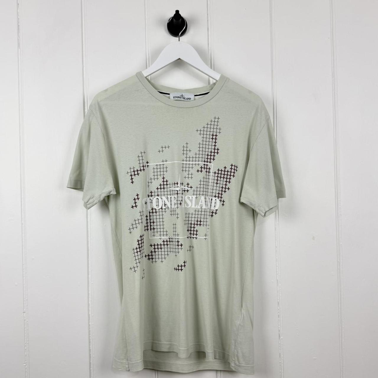 Stone Island Grid Check Logo T-shirt (M)