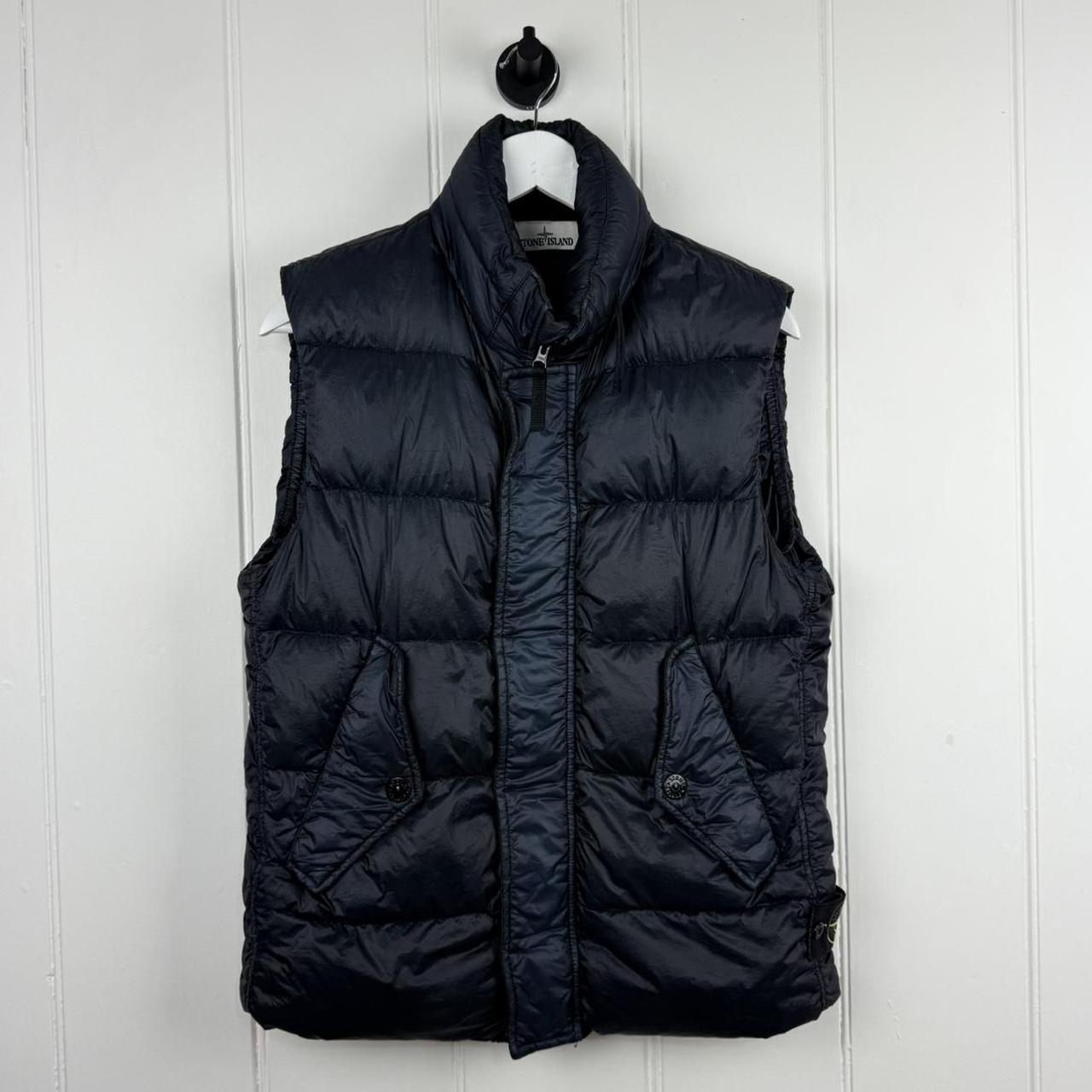 Stone Island Garment Dyed Down 26GR-X SQM-N Gilet Navy (M)