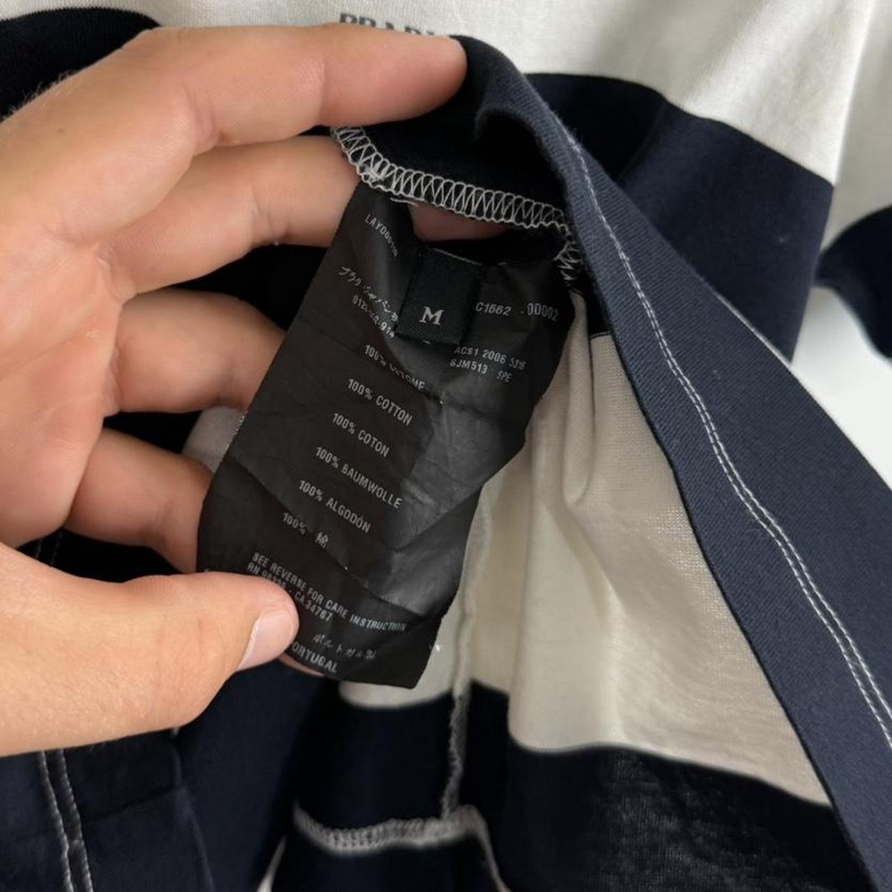 00s Prada Sport Logo Striped Polo Shirt (S)