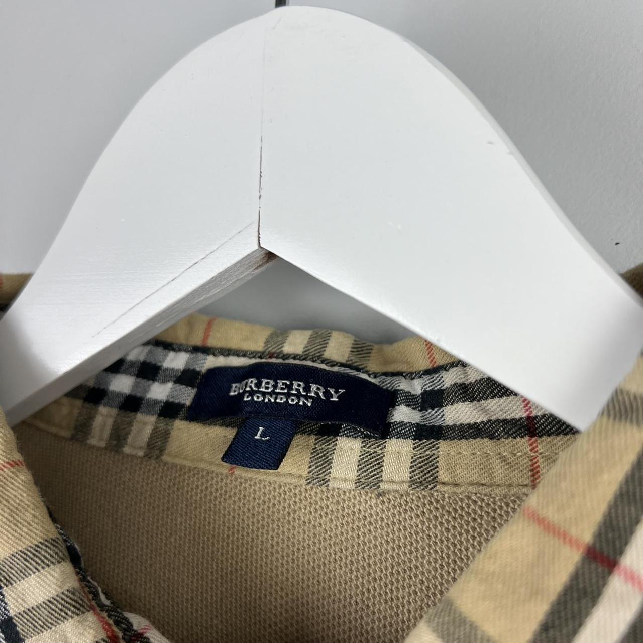 90’s Burberry LS Nova Check Polo Shirt (L)