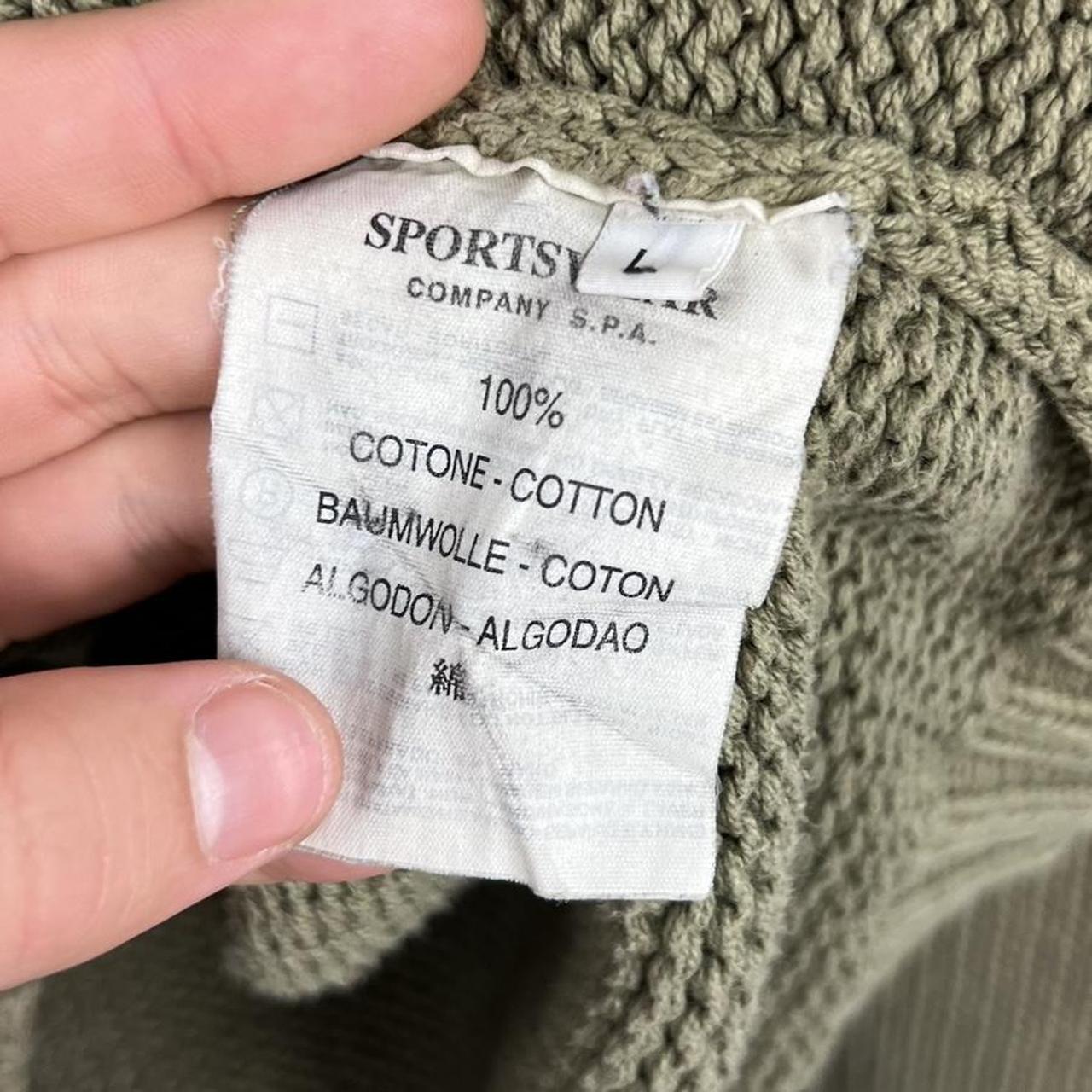 90s Stone Island Zip Up Knit Jumper (L)