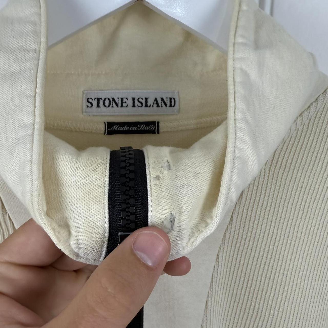 2001 Stone Island Ribbed Cotton Q Zip (L)
