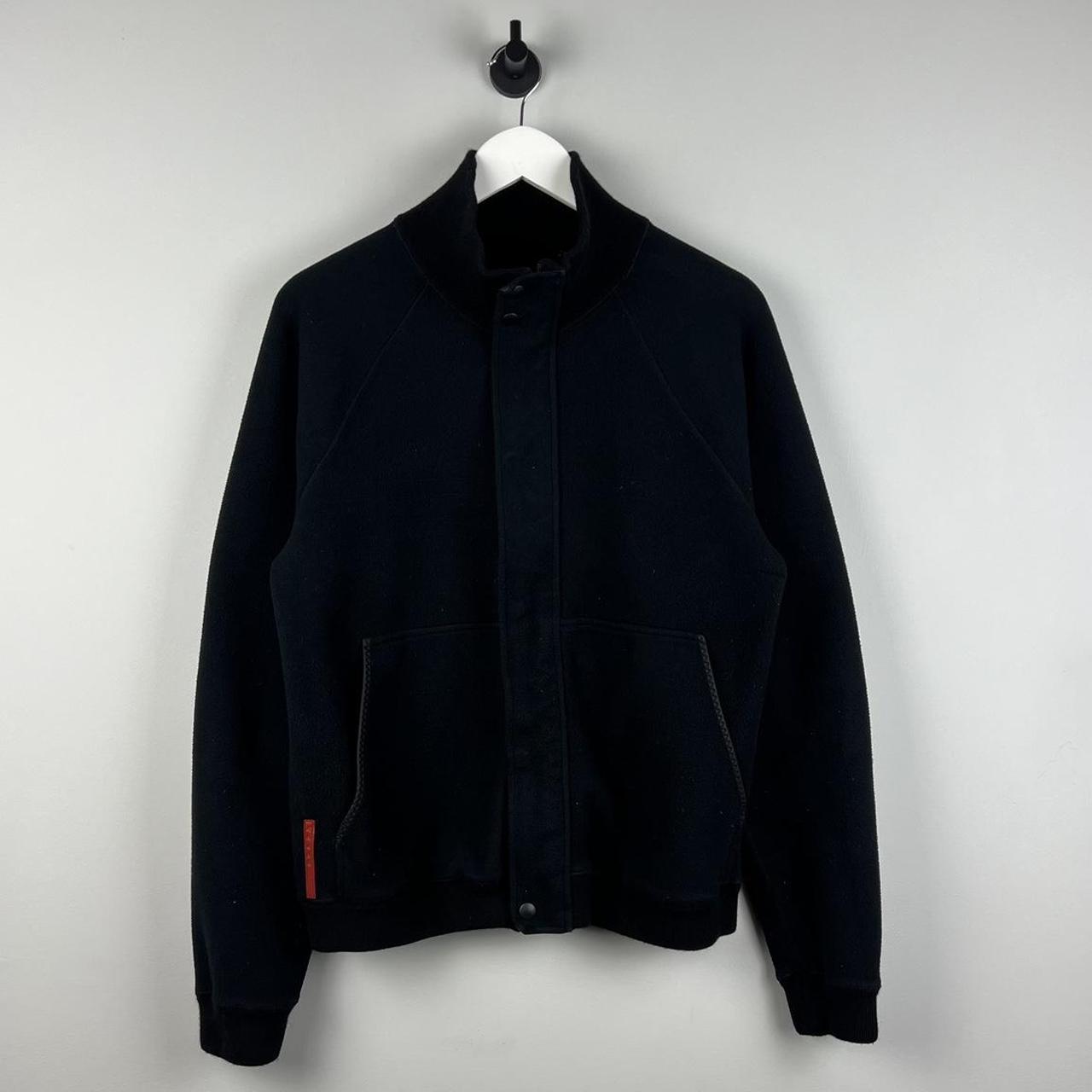 00’s Prada Red Tab Fleece Bomber Jacket (S)