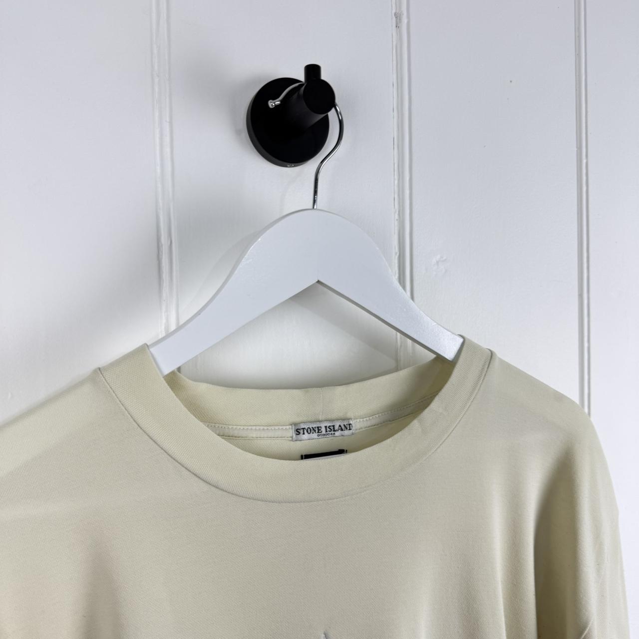 00’s Stone Island Embroidered Logo T-Shirt Cream (L)