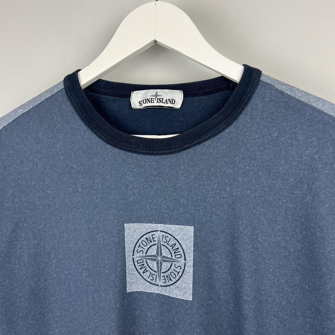 Stone Island 2 Tone Logo LS T-shirt (L)