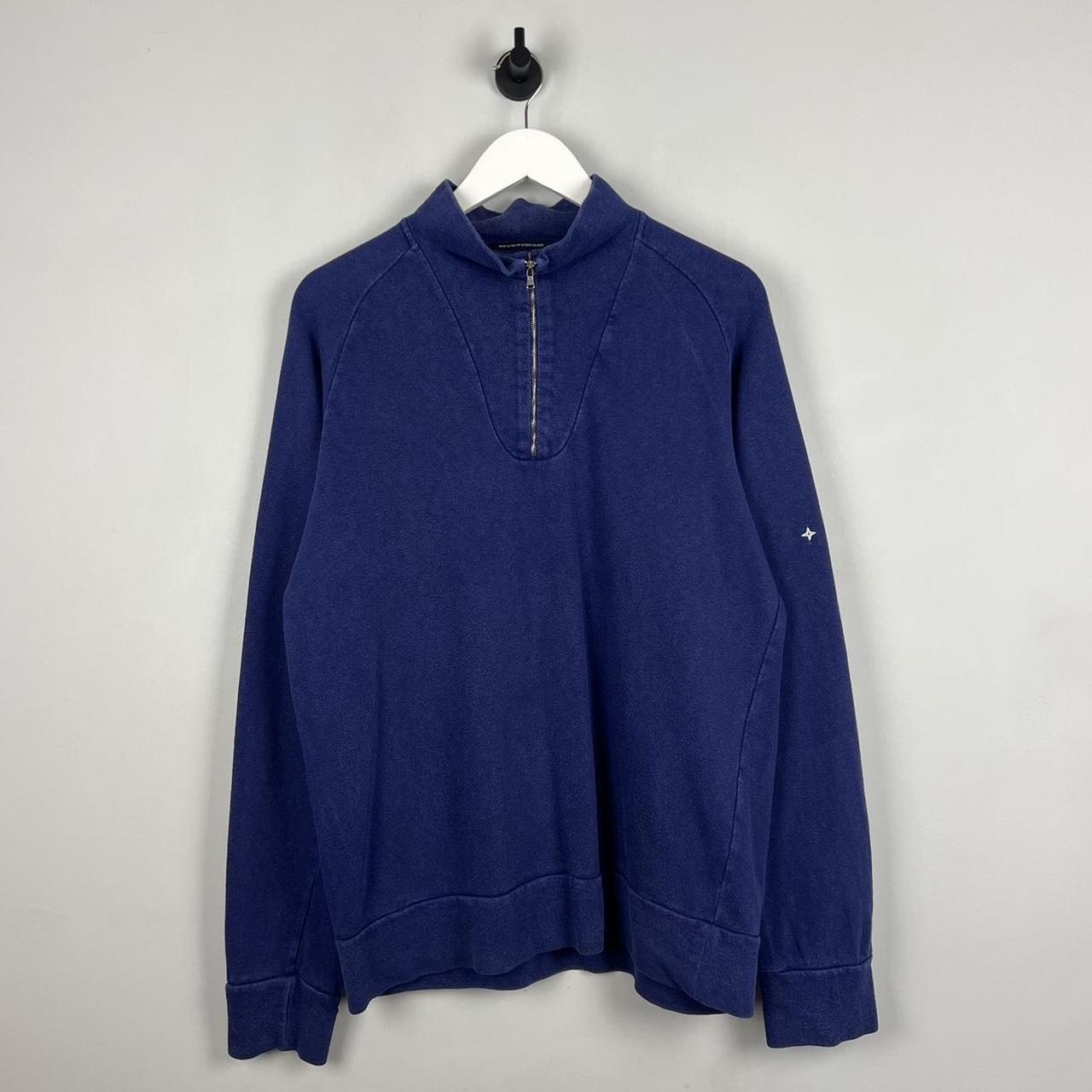Stone Island Logo Quarter Zip Jumper (L)