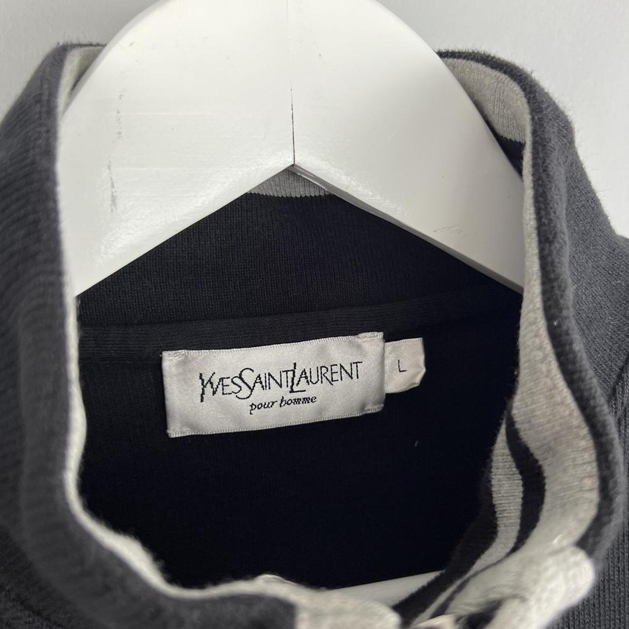 YSL Striped Logo Zip Jumper (L)