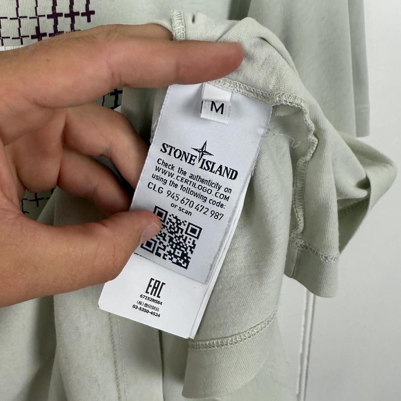 Stone Island Grid Check Logo T-shirt (M)