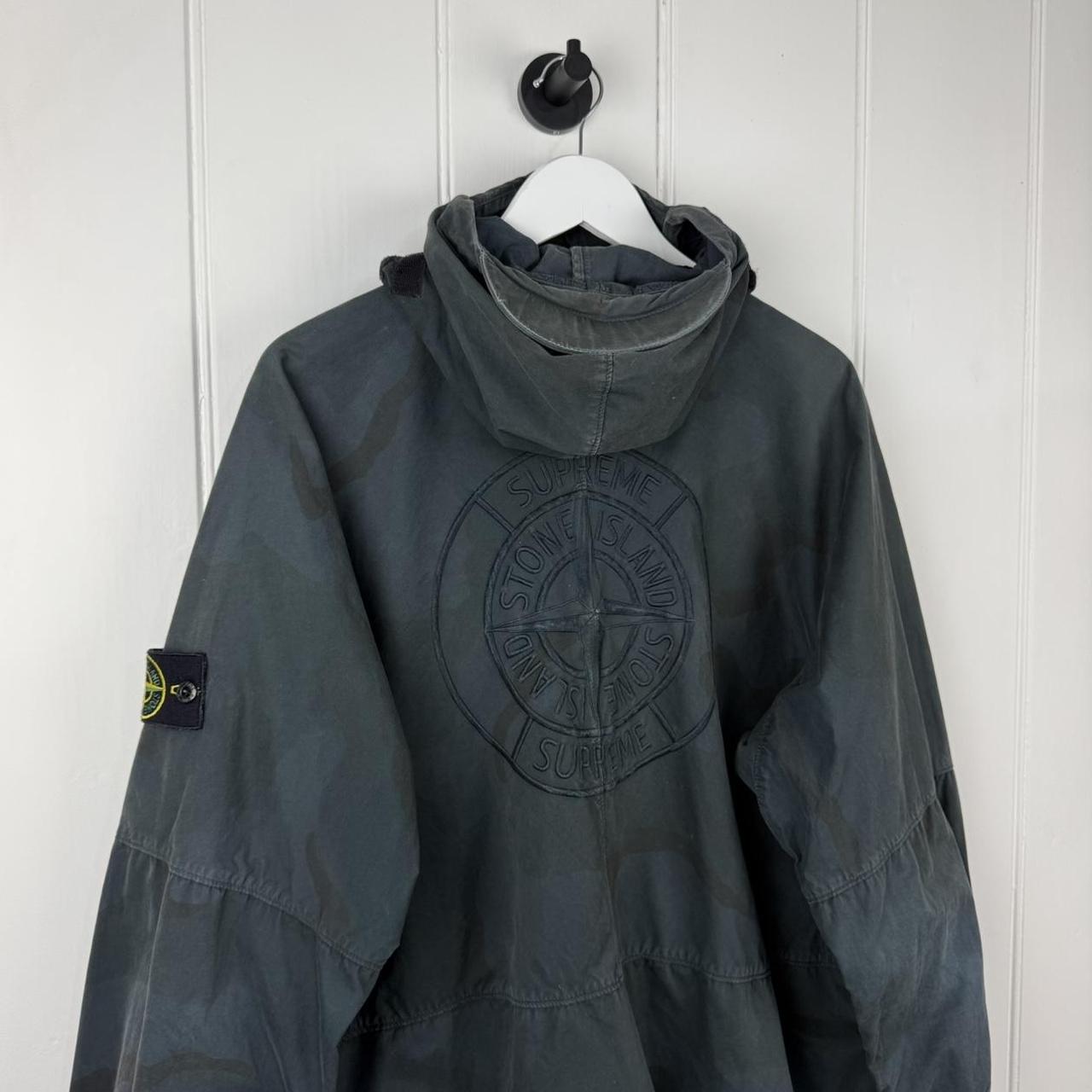 Stone Island x Supreme Brushed Cotton Camo Riot Mask Jacket (L)