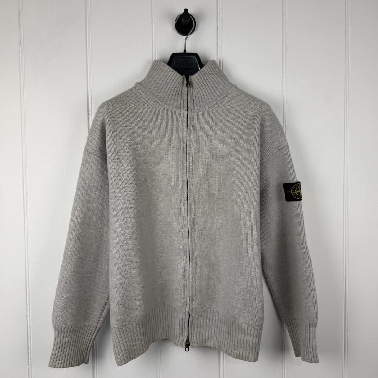 Stone Island Zip Up Knit Jumper (M)