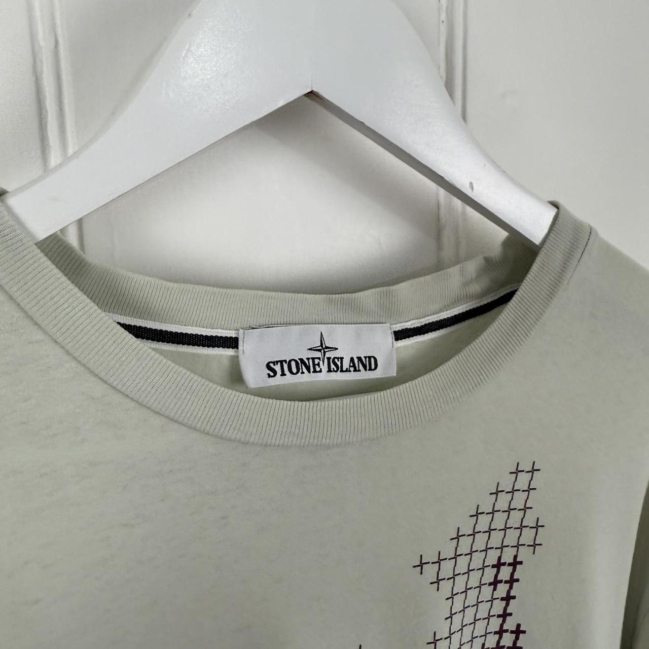 Stone Island Grid Check Logo T-shirt (M)