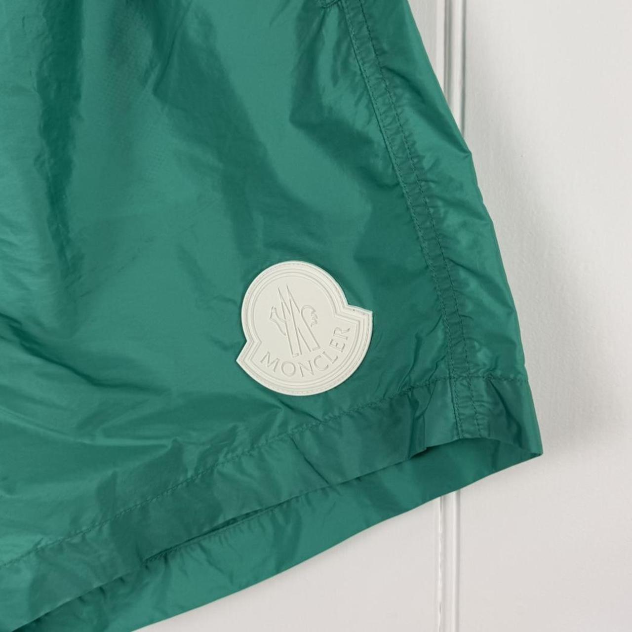 Moncler Logo Shorts Teal blue (XL)