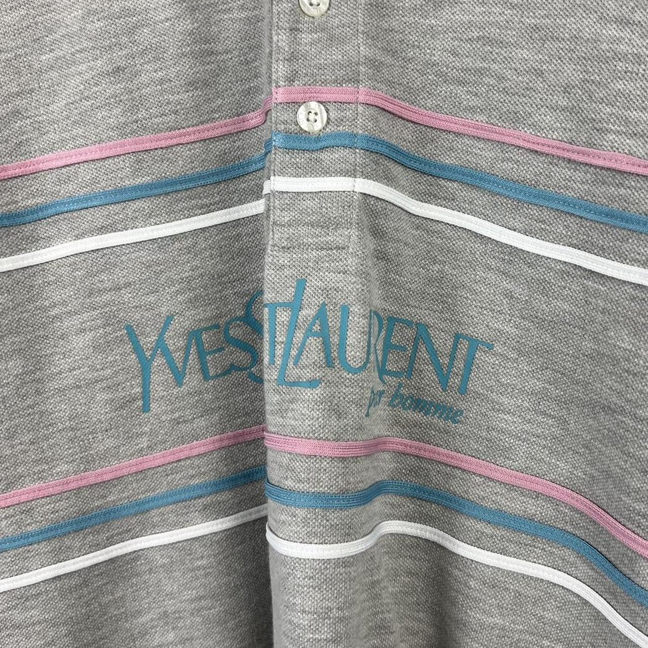 00’s Yves Saint Laurent Logo Polo Shirt (M)
