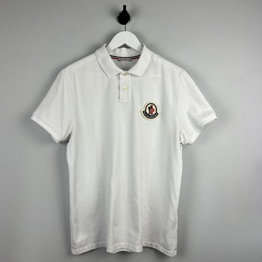 Moncler Felt / Rubber Logo Polo Shirt (L)