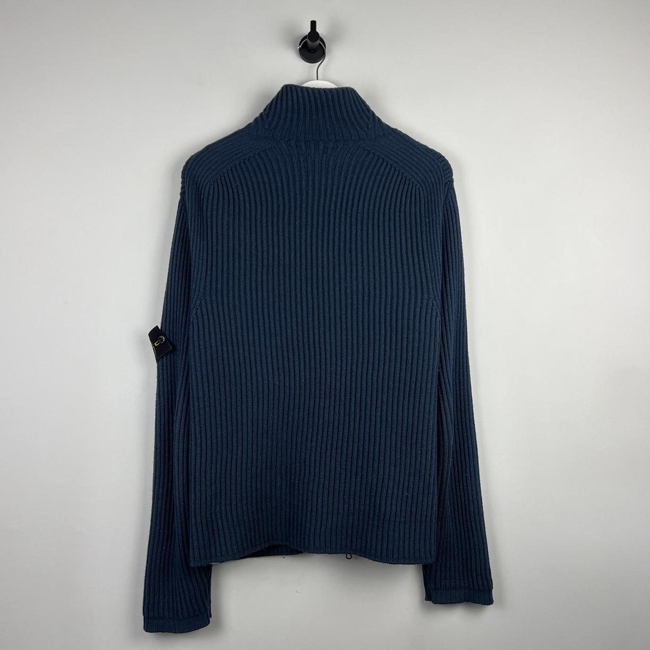 00’s Stone Island Ribbed Knit Zip Jumper (M)