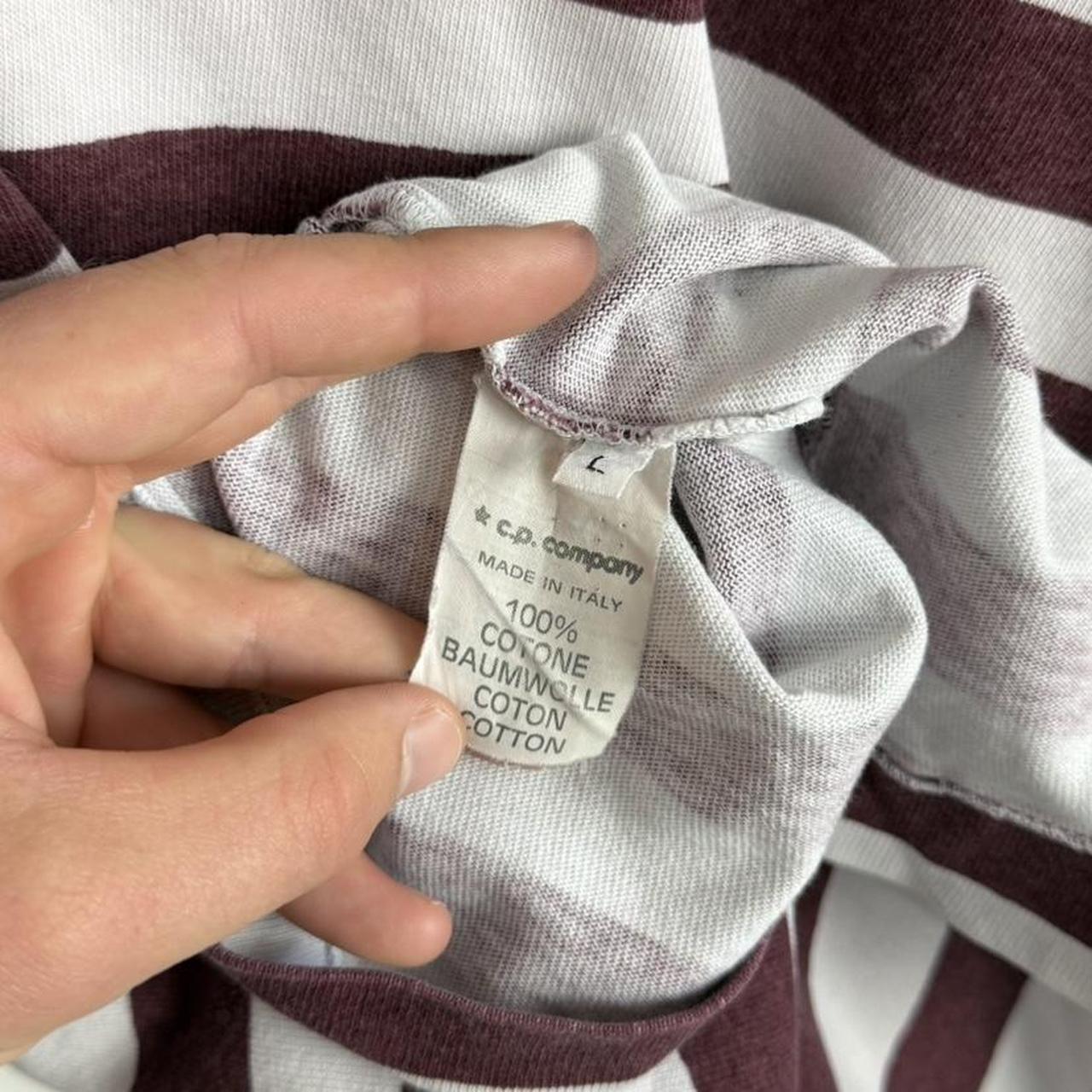 90s Stone Island Striped Marina Polo Shirt (L)
