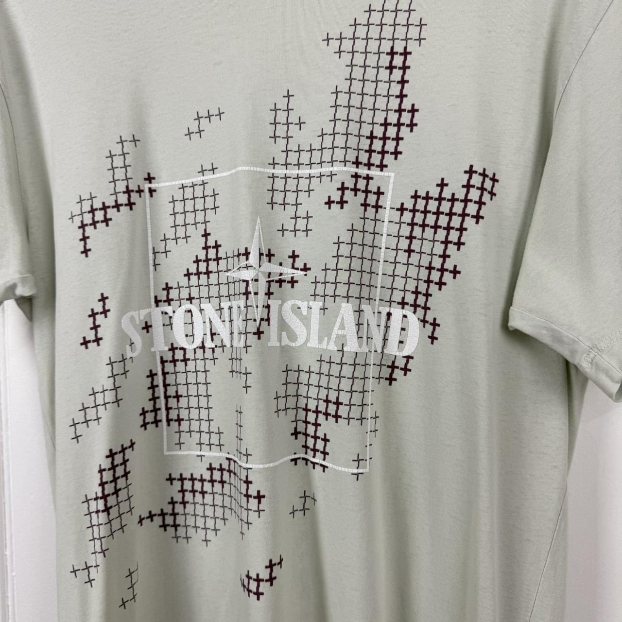 Stone Island Grid Check Logo T-shirt (M)