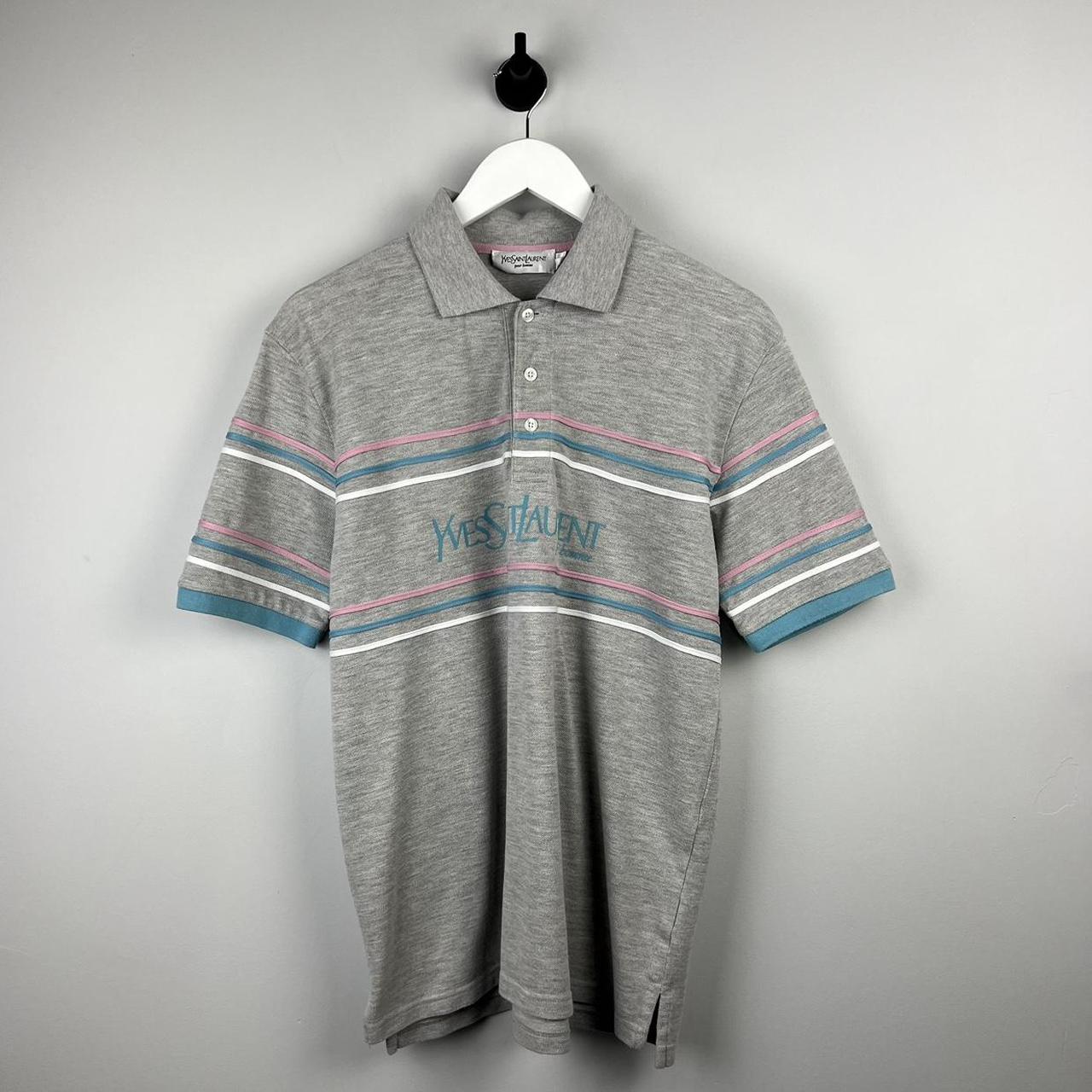 00’s Yves Saint Laurent Logo Polo Shirt (M)