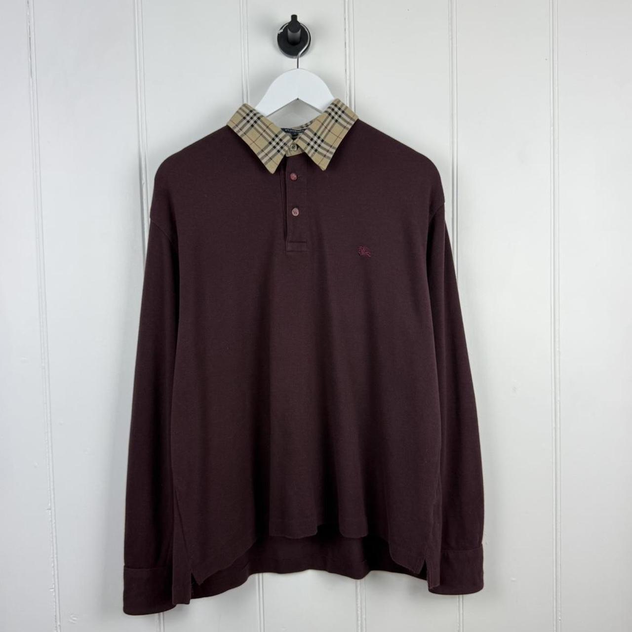 Early 2000’s Burberry Polo Shirt LS (XL)