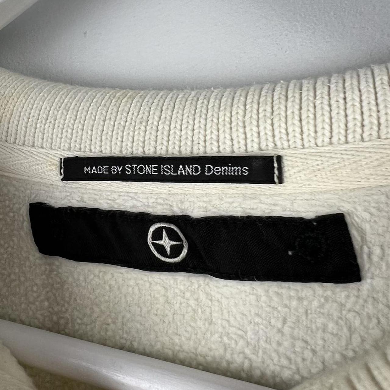 Stone Island Denims Logo Quarter Zip Jumper (XL)