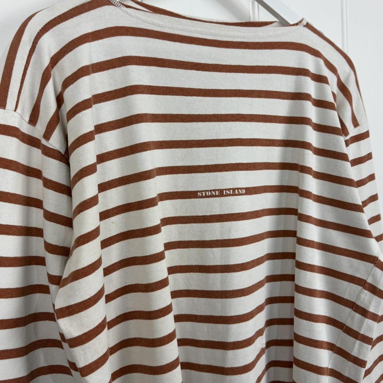 1980’s Stone Island Striped Long Sleeve T Shirt (L)