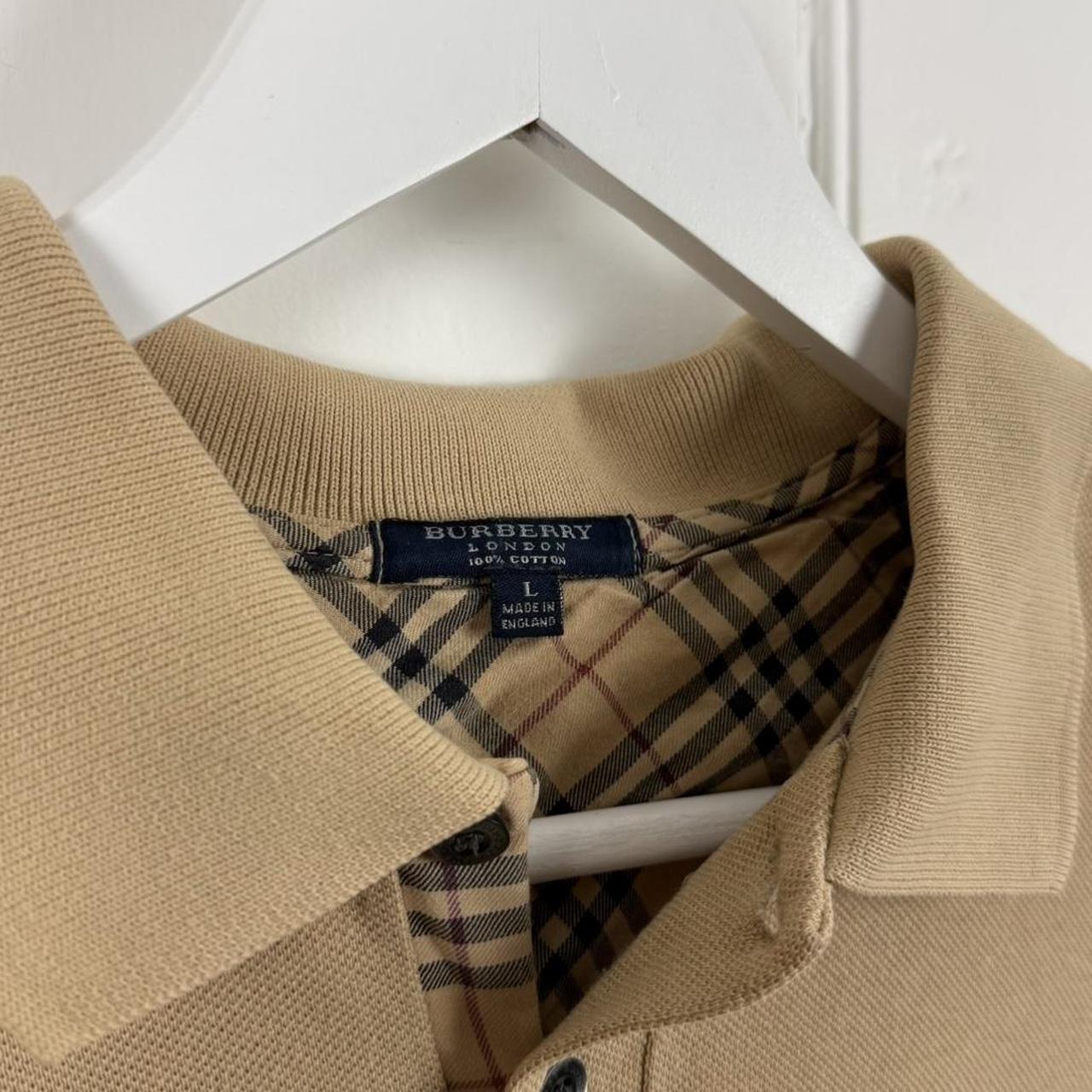 00s Burberry Long Sleeve Polo Shirt (L)