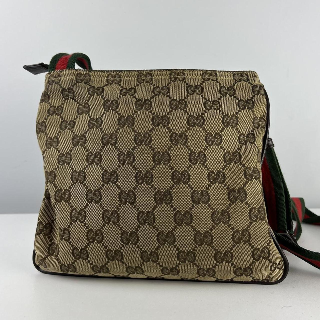00’s Gucci Monogram Web Strap Messenger Bag