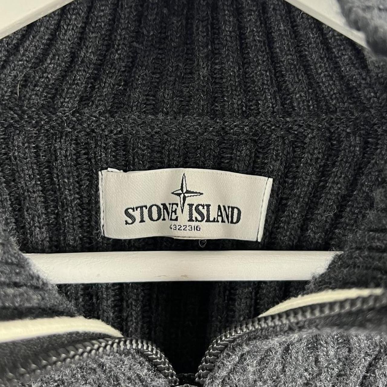 Stone Island Ribbed Knit Zip Jumper (M)