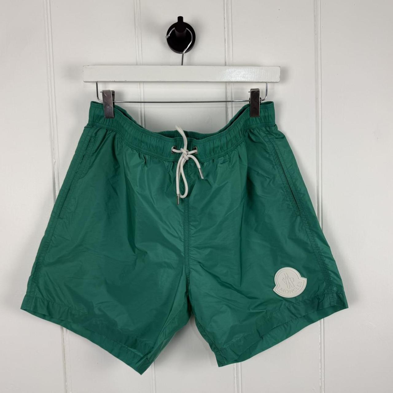 Moncler Logo Shorts Teal blue (XL)