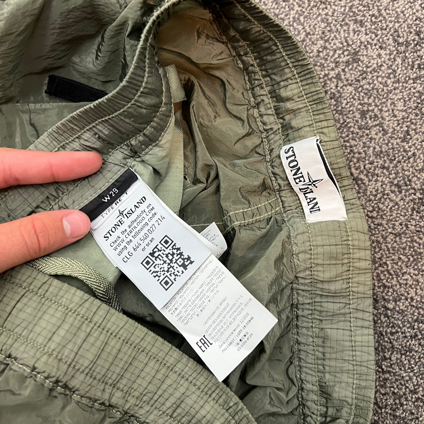 Stone Island Nylon Cargo Bottoms