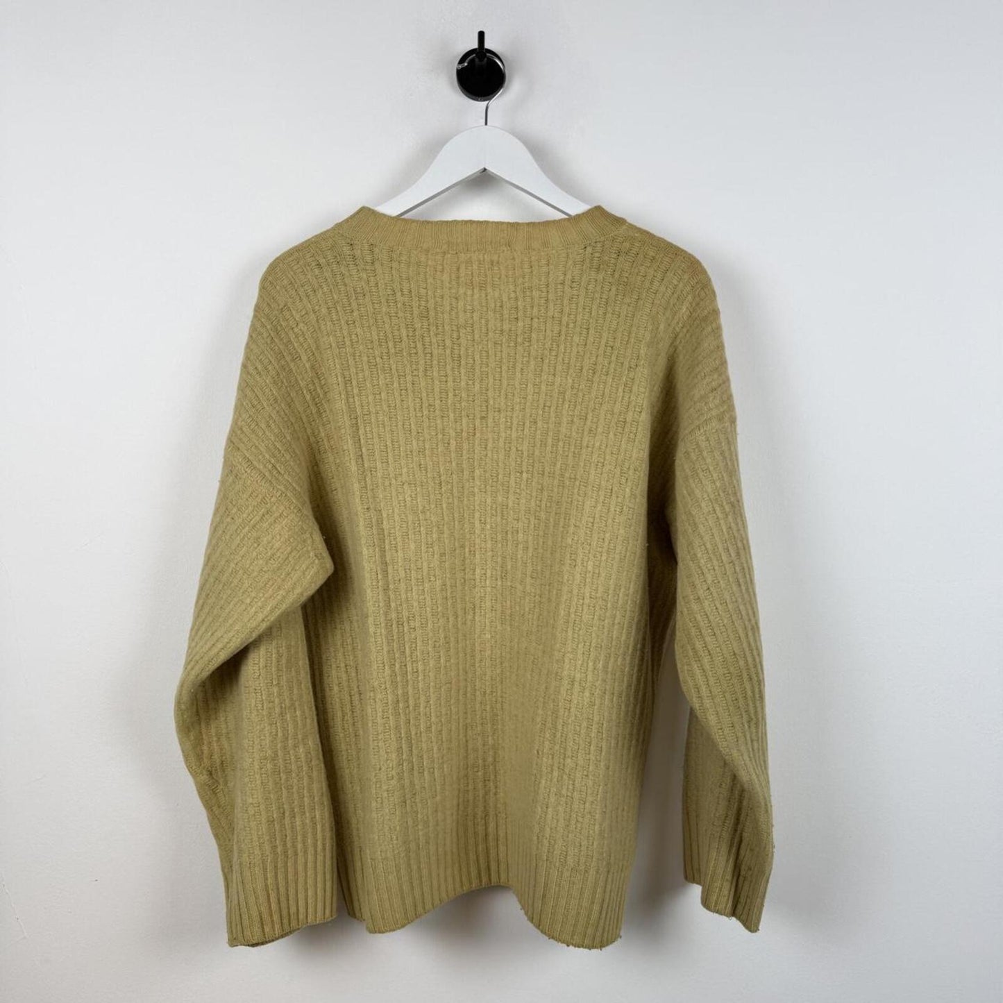Stone Island Ribbed Wool Blend Knit Jumper Beige (M/L)