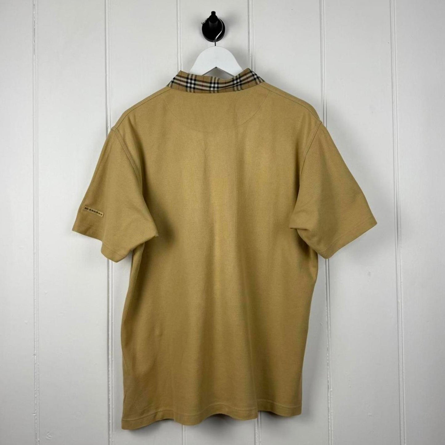 Burberry Golf Nova Check Collar Polo Beige (M)